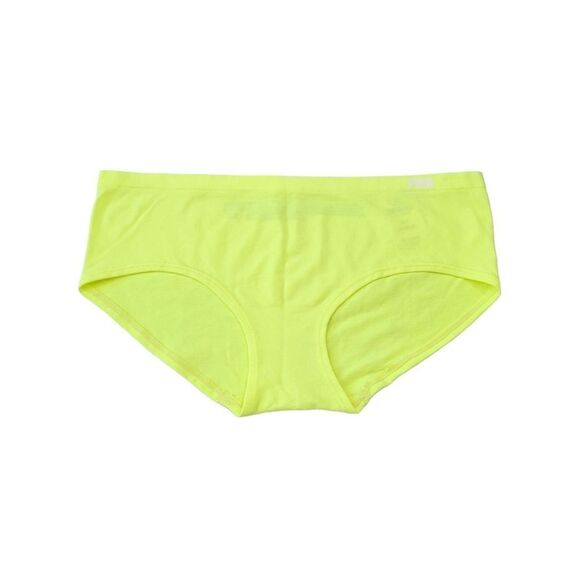 NEW Victoria's Secret Pink Seamless Hipster Knickers in Neon Yellow Size Small - Picture 1 of 9